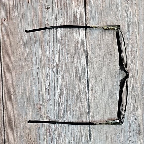 LADIES BLACK & GOLD PLASTIC EYEGLASS FRAMES - Picture 8 of 16